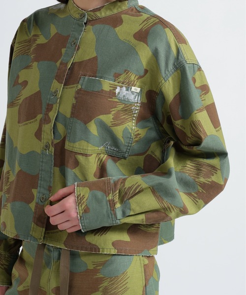 ブラウス シャツ CAMOUFLAGE SHORT SHIRTS/カモフラージュショートシャツ レディース AVIREX ブラウス シャツ CAMOUFLAGE SHORT SHIRTS