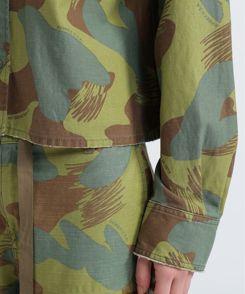 ブラウス シャツ CAMOUFLAGE SHORT SHIRTS/カモフラージュショートシャツ レディース AVIREX ブラウス シャツ CAMOUFLAGE SHORT SHIRTS