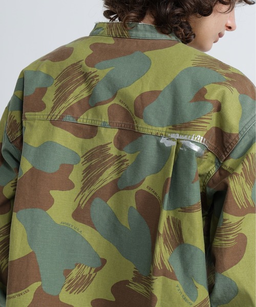 AVIREX ブラウス シャツ CAMOUFLAGE SHORT SHIRTS