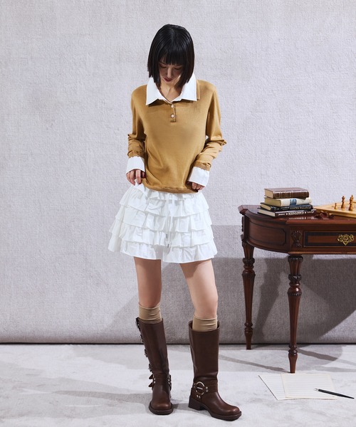 eimy istoire 「eimy istoire」 長袖ポロシャツ F グレー