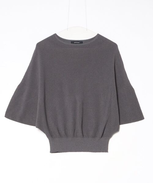 「UNTITLED」 ドルマンスリーブニット 02 チャコールグレー レディース