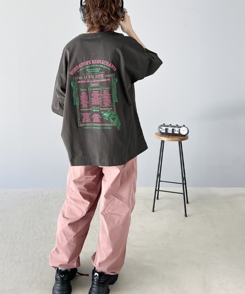 「Java」 半袖Tシャツ MEDIUM ネイビー メンズ