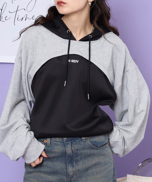 NERDY パーカー レイヤードフーディー レディース : ZOZOTOWN Yahoo!店