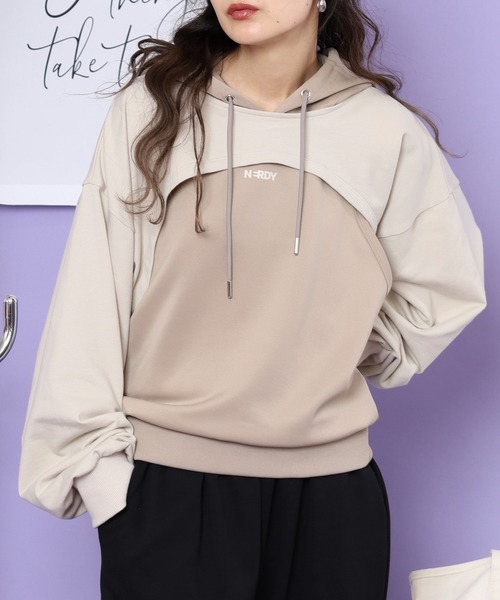 ファーディー NERDY パーカー レイヤードフーディー レディース : ZOZOTOWN Yahoo!店