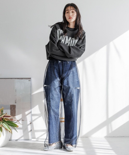 「LOWRYS FARM」 デニムパンツ SMALL ネイビー レディース