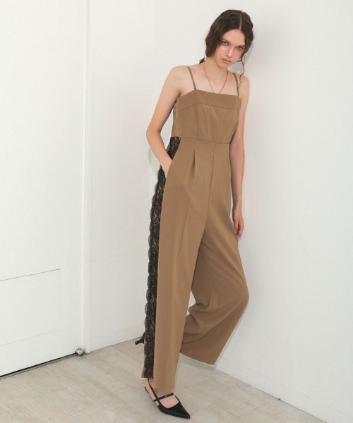 ワンピース 「ANDRESD」side lace all in one dressサイドレースオールインワンドレス_16