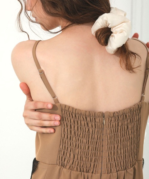 ワンピース 「ANDRESD」side lace all in one dressサイドレースオールインワンドレス_17