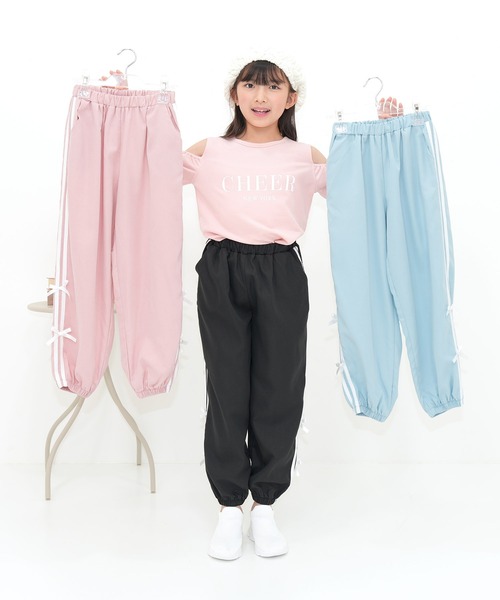 Bee des Bee パンツ ラインリボン パラシュートパンツ キッズ 子供服
