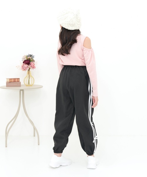 Bee des Bee パンツ ラインリボン パラシュートパンツ キッズ 子供服