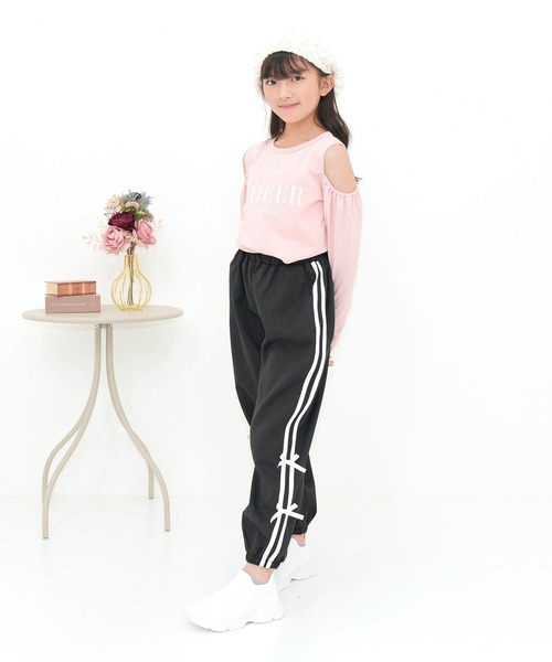 Bee des Bee パンツ ラインリボン パラシュートパンツ キッズ 子供服