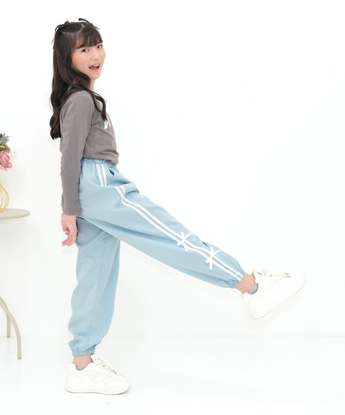 Bee des Bee パンツ ラインリボン パラシュートパンツ キッズ 子供服
