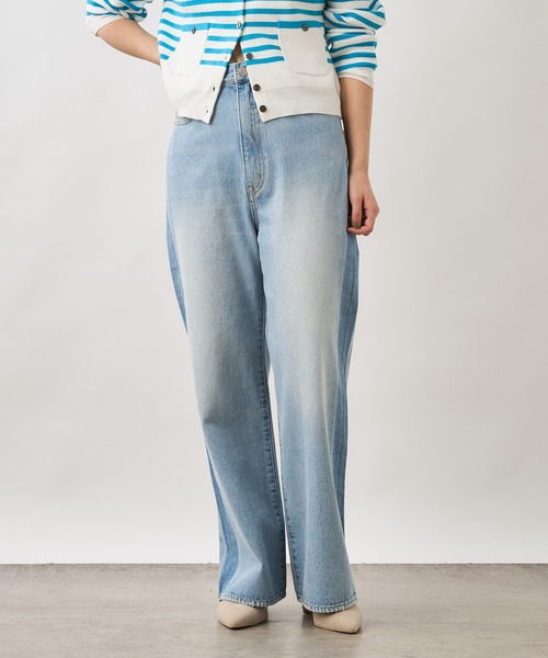 [Omekashi] Denim брюки 36 голубой женский 