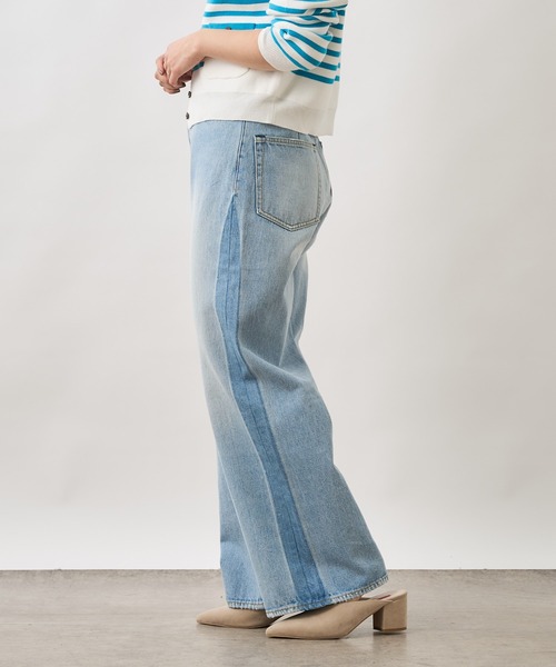 [Omekashi] Denim брюки 36 голубой женский 