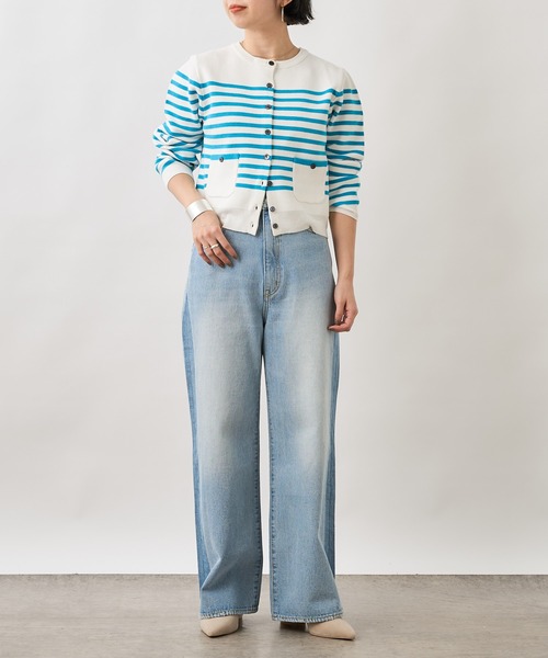 [Omekashi] Denim брюки 36 голубой женский 