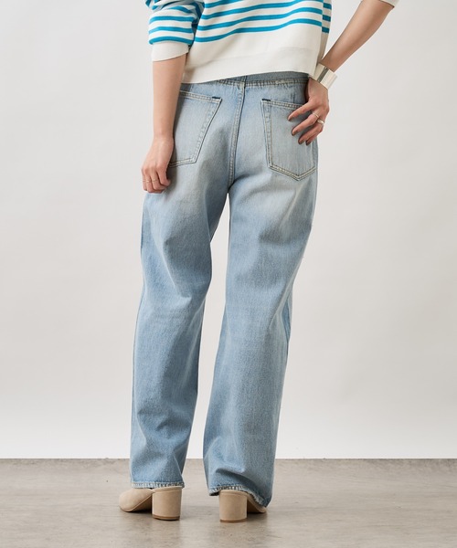 [Omekashi] Denim брюки 36 голубой женский 