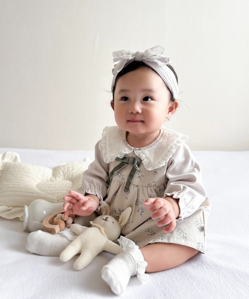 mocmof（モクモフ） ベビー服 ロンパース おめかし 花柄 ロンパース