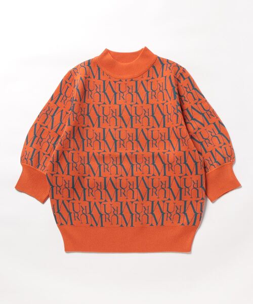 MURUA（ムルーア） 7分袖ニット FREE ブルー レディース : ZOZOTOWN