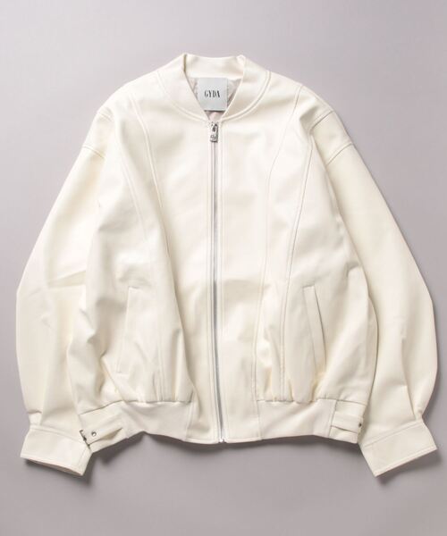 「GYDA」 レザーブルゾン FREE ブラック レディース_画像2