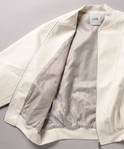 「GYDA」 レザーブルゾン FREE ブラック レディース_画像4