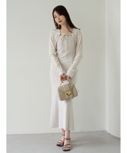 ワンピース Flutters camisole dress (Ivory) FRAY I.D（フレイ・アイディー） キャミソールワンピース FREE
