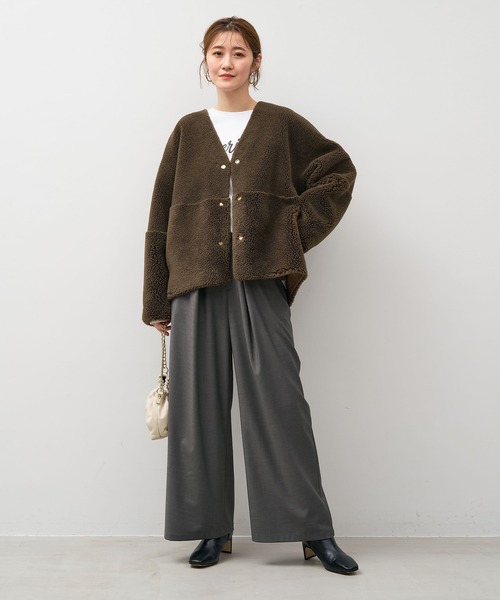 yama！新品★MICA&DEAL*ボアコート MICA&DEAL（マイカアンドディール） コート アウター リバーシブルV