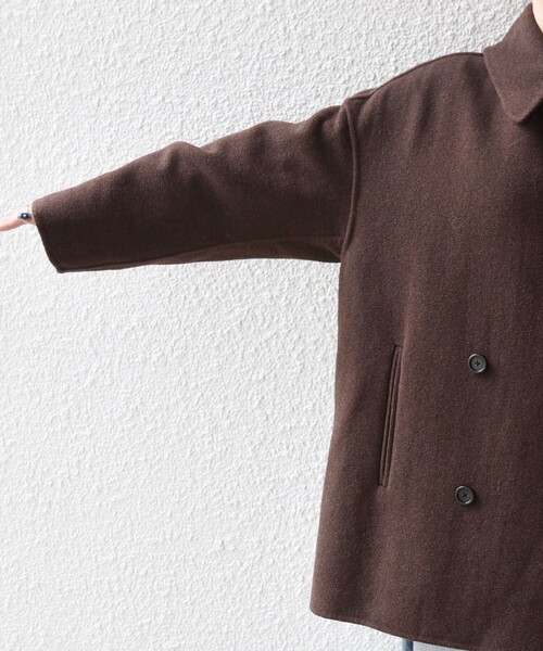 SHIPS any コート アウター any: リバー ダブル テーラード ミドル