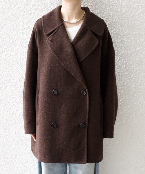 【新品未使用】SHIPS any リバーダブルテーラード コクーン コート 一部追加予約》SHIPS any: リバー ダブル テーラード ミドル コクーン