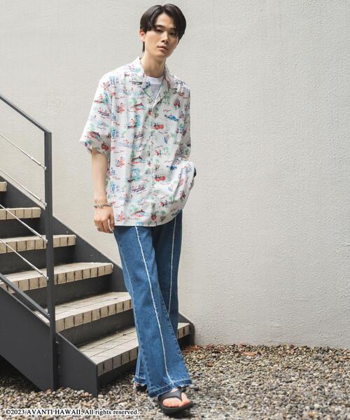 「WEGO」 半袖シャツ LARGE ブラック メンズ_画像6