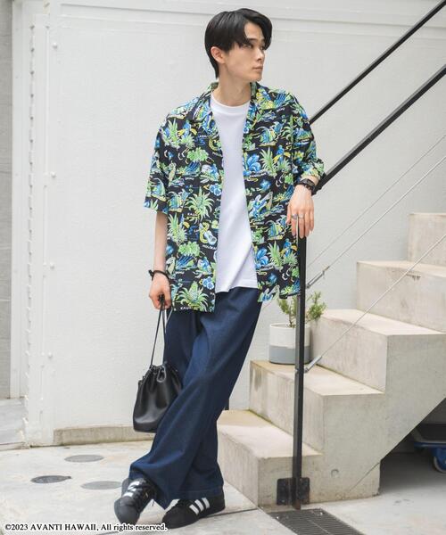 「WEGO」 半袖シャツ LARGE ブラック メンズ_画像7