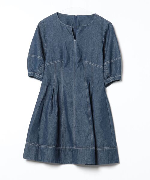 LILY BROWN（リリーブラウン） 7分袖ワンピース 1 ブルー レディース