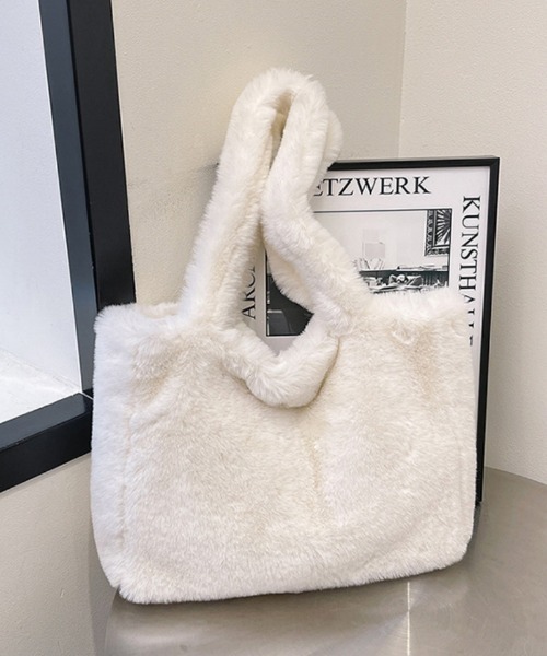 トートバッグ もこもこファートートバッグ レディース : ZOZOTOWN