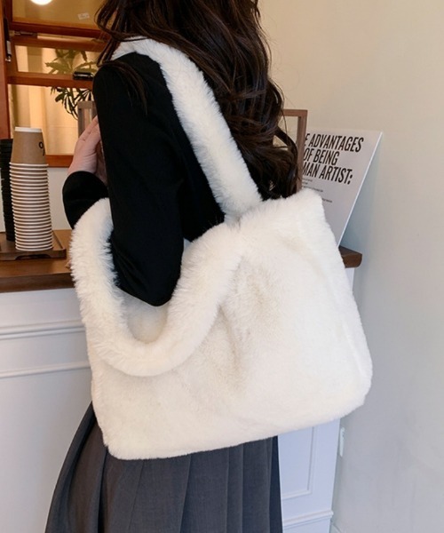 トートバッグ もこもこファートートバッグ レディース : ZOZOTOWN