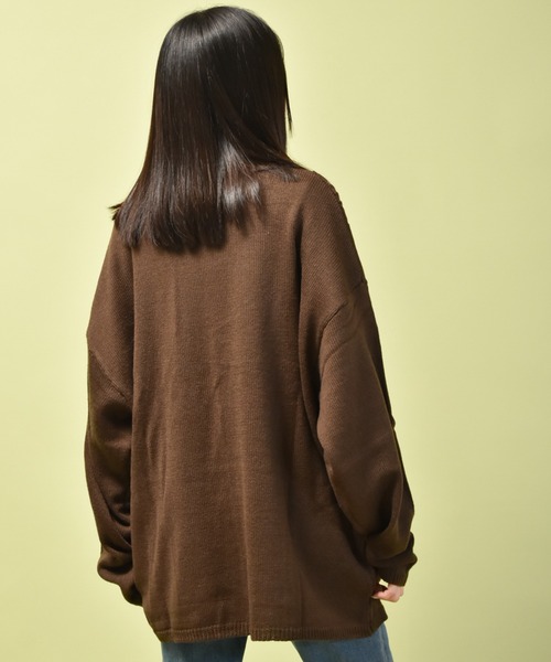 「Starting Over」 「HALHAM」ニットカーディガン M ブルー メンズ_画像4