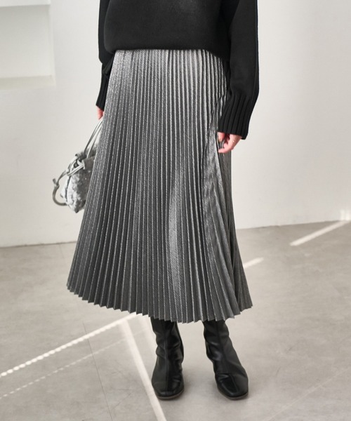 ROPE' PICNIC（ロペ ピクニック） スカート ラメチェックプリーツ