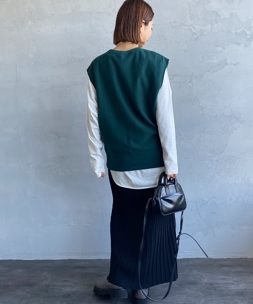 「AMERICANA」 ノースリーブトップス ONE SIZE チョコ レディース_画像7