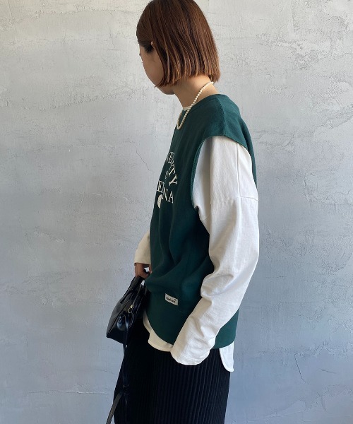 「AMERICANA」 ノースリーブトップス ONE SIZE チョコ レディース_画像8