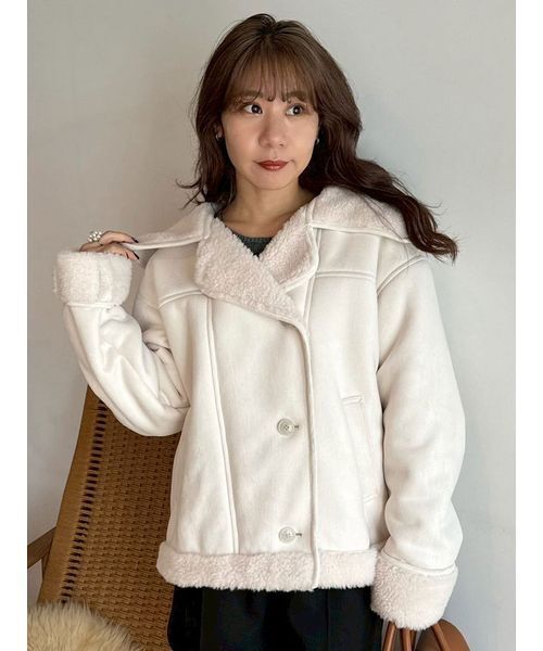 LILY BROWN（リリーブラウン） ブルゾン アウター ビックカラーボア
