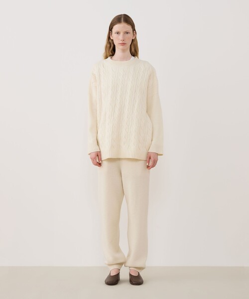 早い者勝ち♪GALERIE VIE ニット ホワイトコーデ シンプル ウール GALERIE VIE（ギャルリー ヴィー） 長袖ニット S ブルー レディース