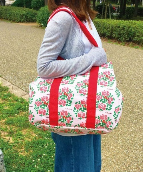 トートバッグ ハローキティ ブーケドゥローズ 大人キティ 2way巾着