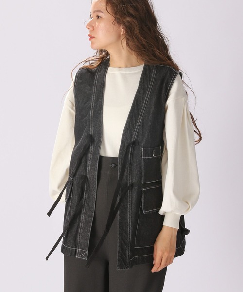 niko and…（ニコアンド） ベスト FREE ブルー レディース : ZOZOTOWN