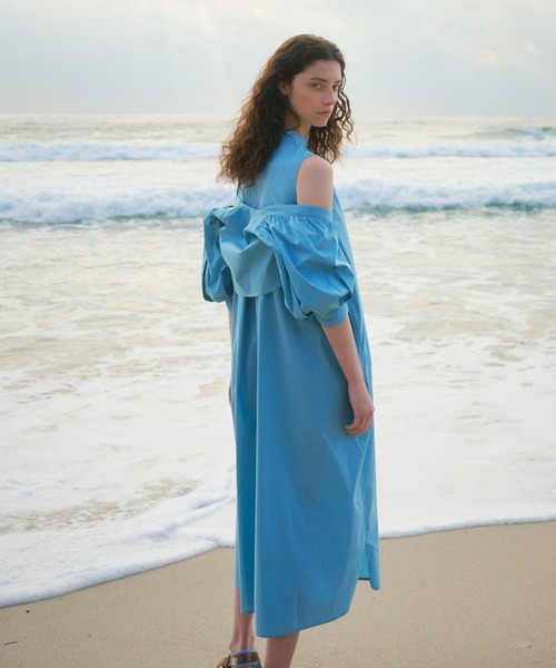 「emmi」 半袖ワンピース 0 グリーン レディース_画像4