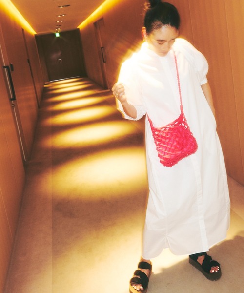 「emmi」 半袖ワンピース 0 グリーン レディース_画像6