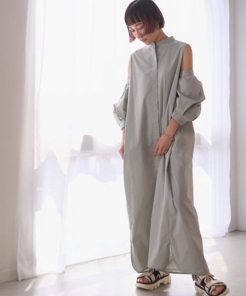 「emmi」 半袖ワンピース 0 グリーン レディース_画像8