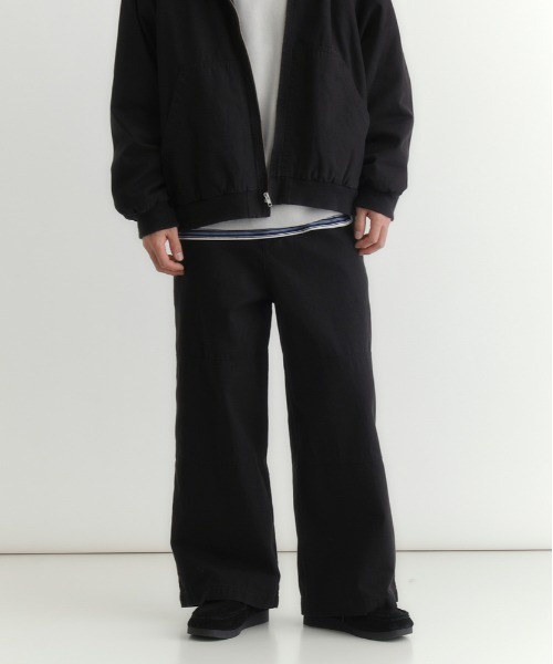 BACK NUMBER パンツ 「BACK NUMBER」コットンダック ワイドレッグ