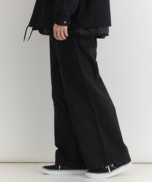 BACK NUMBER パンツ 「BACK NUMBER」コットンダック ワイドレッグ