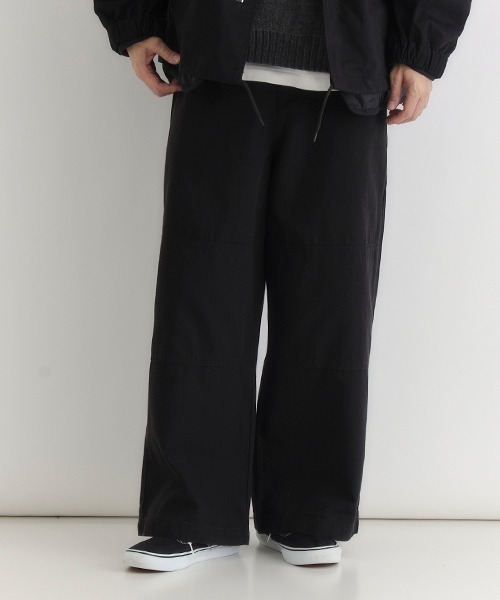 カジュアル 黒 コットンパンツ BACK NUMBER パンツ 「BACK NUMBER」コットンダック ワイドレッグ
