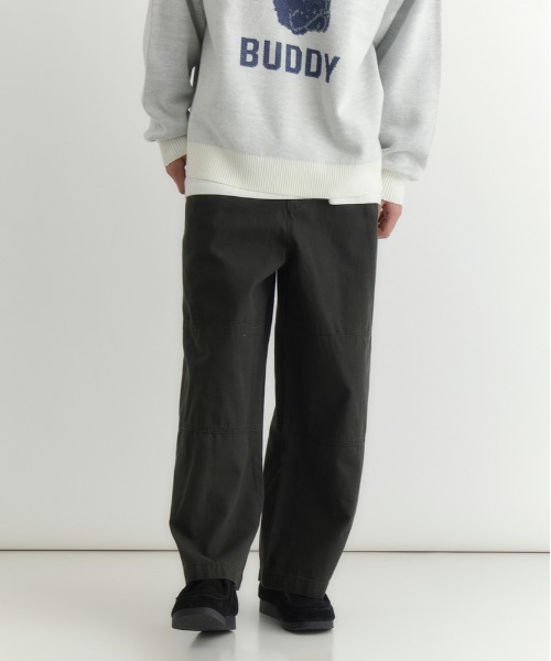 BACK NUMBER パンツ 「BACK NUMBER」コットンダック ワイドレッグ