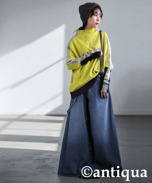 antiqua（アンティカ） デニムスカート デニムサロペットスカート