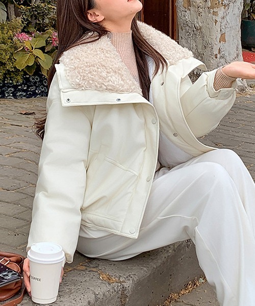 ジャケット・アウター gogo gossip!ロサンゼルス ダウンコート ダウンジャケット YUGA 合成革皮