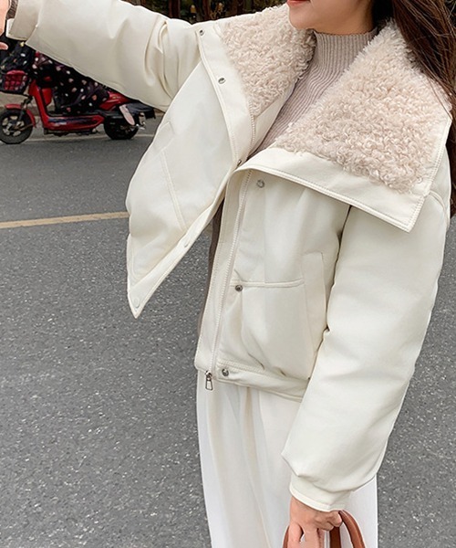 gossip!ロサンゼルス ダウンコート ダウンジャケット YUGA 合成革皮